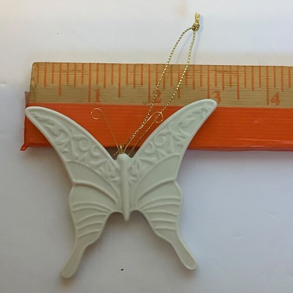 Vtg Demdaco Christmas Wishes Butterfly Ornament Porcelain Miracles 3" x 3" - Picture 7 of 8